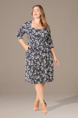 View Kiyonna Plus Size Royal Sweetheart Cocktail Dress in all available color and sizes Picture of Plus Size Royal Sweetheart Cocktail Dress